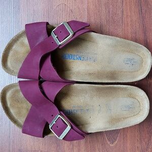 Birkenstock Maroon Nubuck Siena Sandals Size 40 / 9US